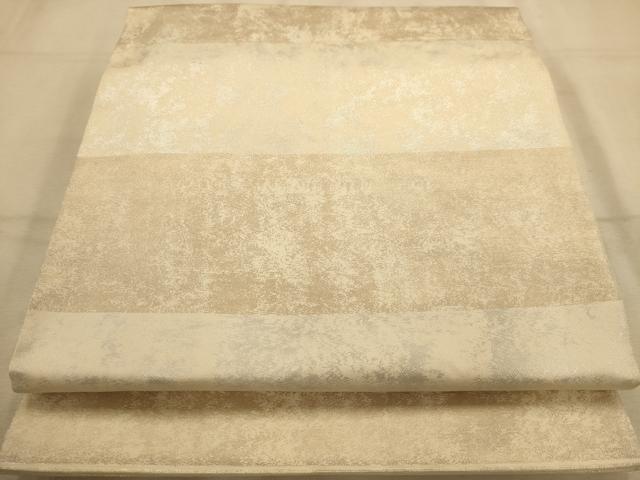 平和屋着物◎六通柄袋帯 横段文 金銀彩 正絹 逸品 AABA4702dt