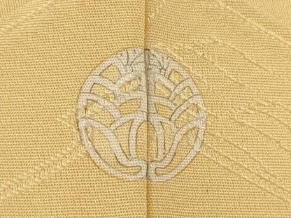 平和屋着物●上質な色無地 松皮菱立波地紋 淡香色 正絹 逸品 AABA4802ck