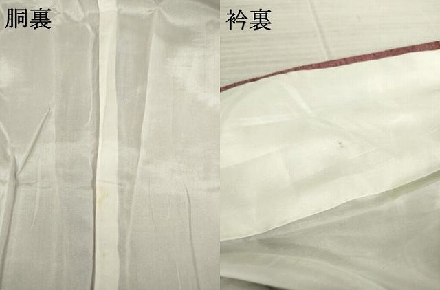 平和屋着物●上質な紬　色無地　蘇芳香色　正絹　逸品　AABA4809ck