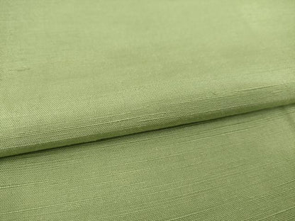 平和屋着物●上質な紬　色無地　苗色　正絹　逸品　AABA4810ck