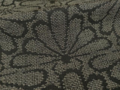 平和屋着物●上質な紬　ロング丈　花尽くし　正絹　逸品　AABA4822ck