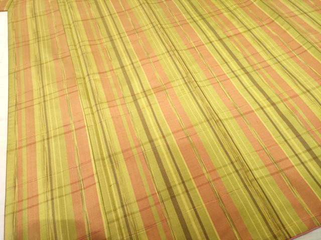 平和屋着物●上質な紬 縞 正絹 逸品 AABA4823ck