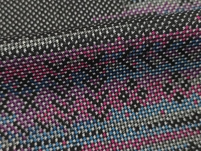 平和屋着物●本場大島紬　一元7マルキ　霞文　正絹　逸品　AABA4849ck