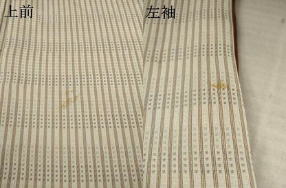平和屋着物●お召　間道　正絹　逸品　AABA4853ck