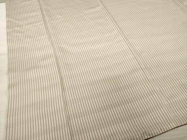 平和屋着物●お召　間道　正絹　逸品　AABA4853ck