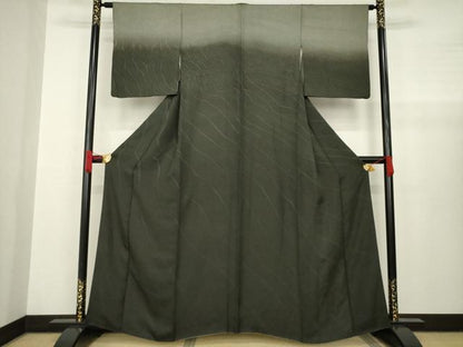平和屋着物●訪問着 ろうけつ染め 流水文 暈し染め 正絹 逸品 AABA4855ck