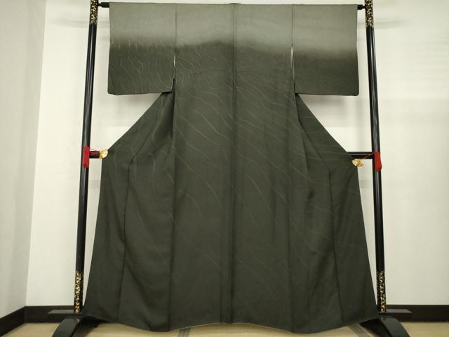 平和屋着物●訪問着 ろうけつ染め 流水文 暈し染め 正絹 逸品 AABA4855ck