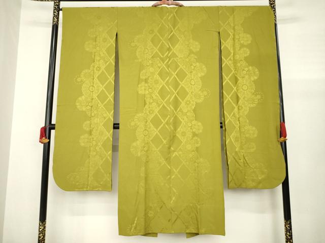 平和屋着物●振袖用長襦袢　無双仕立て　花間道　正絹　逸品　AABA4859ck