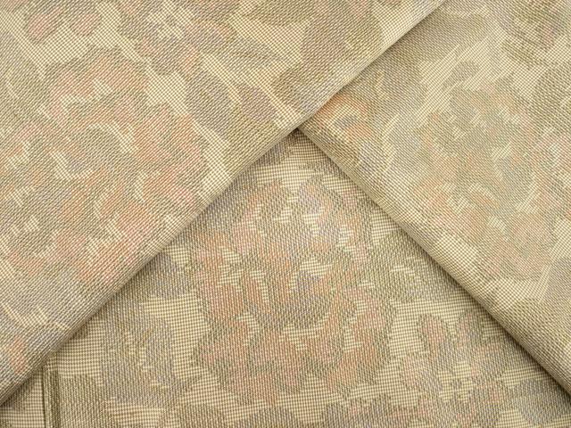 平和屋着物●本場大島紬 草花文 正絹 逸品 AABA4867ck