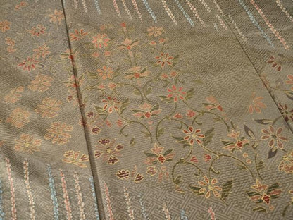 平和屋着物●訪問着 絞り 更紗花唐草文 金彩 正絹 逸品 AABA4876ck