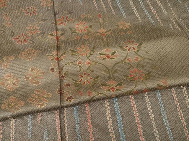 平和屋着物●訪問着 絞り 更紗花唐草文 金彩 正絹 逸品 AABA4876ck