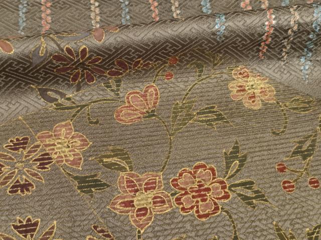 平和屋着物●訪問着 絞り 更紗花唐草文 金彩 正絹 逸品 AABA4876ck
