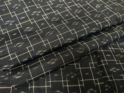 平和屋着物●本場琉球絣　紬　花格子文　正絹　逸品　AABA4937np