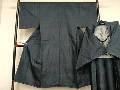 平和屋着物●男性 本場大島紬 アンサンブル 100亀甲 総詰め 正絹 逸品 AABA4943np