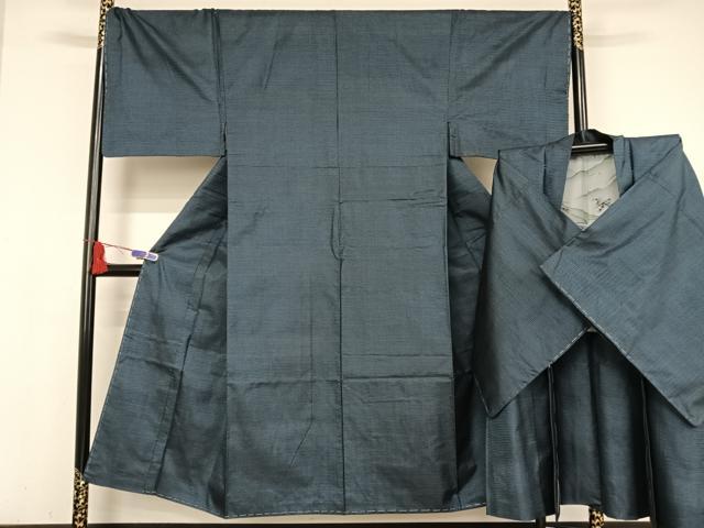 平和屋着物●男性 本場大島紬 アンサンブル 100亀甲 総詰め 正絹 逸品 未使用 AABA4944np