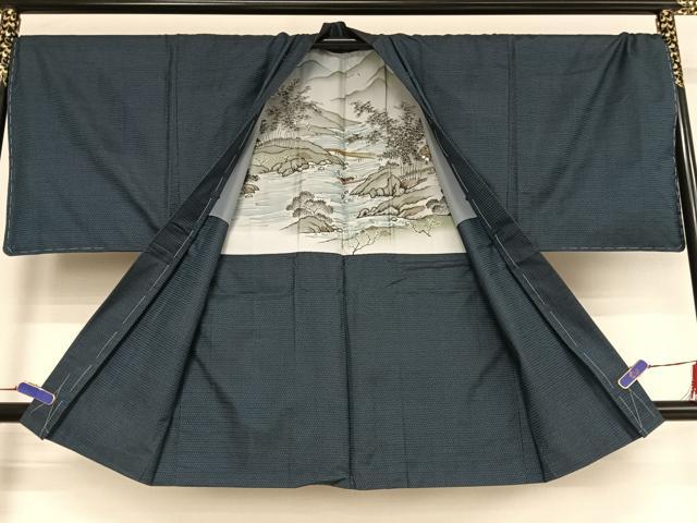 平和屋着物●男性 本場大島紬 アンサンブル 100亀甲 総詰め 正絹 逸品 未使用 AABA4944np