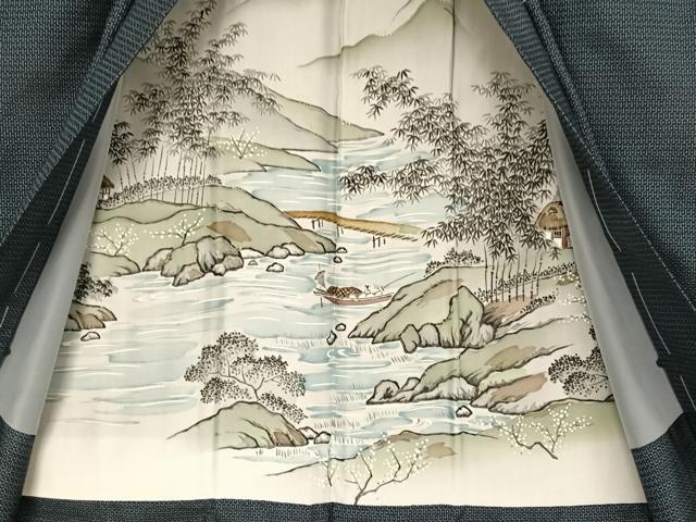 平和屋着物●男性 本場大島紬 アンサンブル 100亀甲 総詰め 正絹 逸品 未使用 AABA4944np