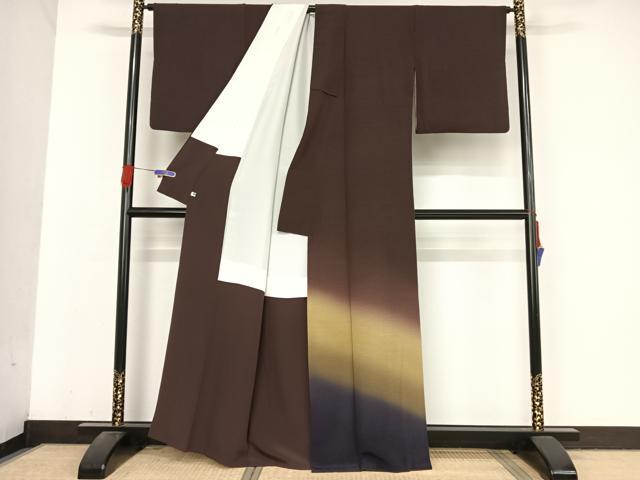 平和屋着物●訪問着 暈し染め 正絹 逸品 AABA4946np