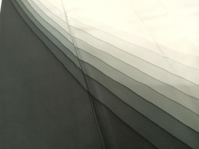 平和屋着物●染色作家　斉藤三才　訪問着　縞　正絹　逸品　AABA4947np