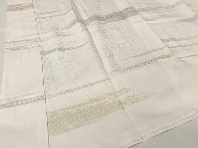 平和屋着物●皇室献上工場謹製 富岡製糸場 長襦袢 無双仕立て 霞文 丹後ちりめん 確氷製糸謹製 反端付き 正絹 逸品 未使用 AABA4950np