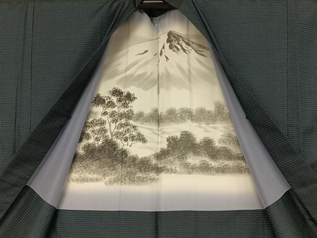 平和屋着物●男性　本場大島紬　100亀甲　総詰め　アンサンブル　正絹　逸品　AABA4953np