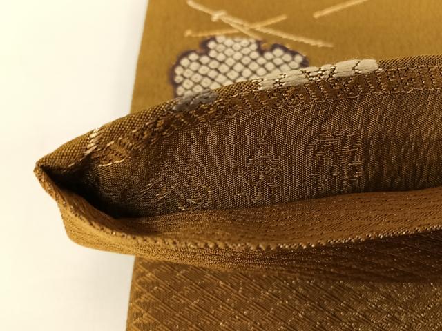 平和屋着物●西陣 織文意匠鈴木 福楽錦 六通柄袋帯 唐織 舞花 敷松葉 金糸 正絹 逸品 AABA4963np