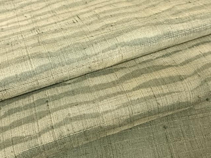 平和屋着物●生紬 訪問着 縞 正絹 逸品 AABA4990np