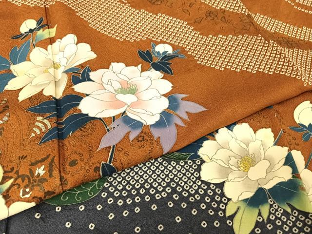 平和屋着物●訪問着　草花文　正絹　逸品　未使用　AABA4995np