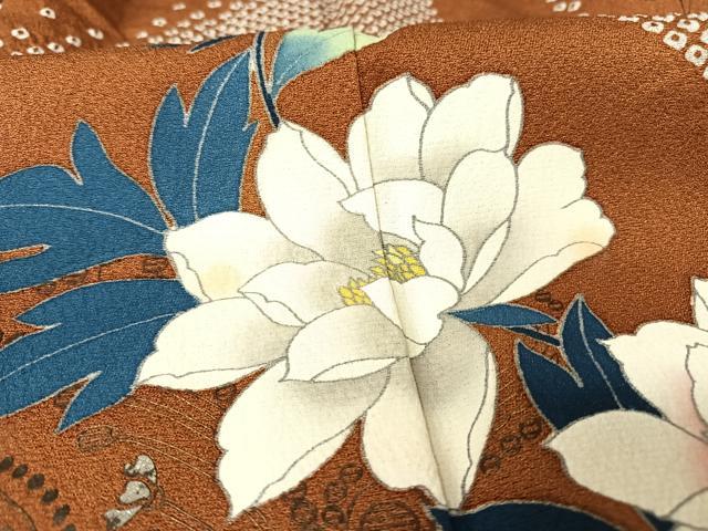 平和屋着物●訪問着　草花文　正絹　逸品　未使用　AABA4995np