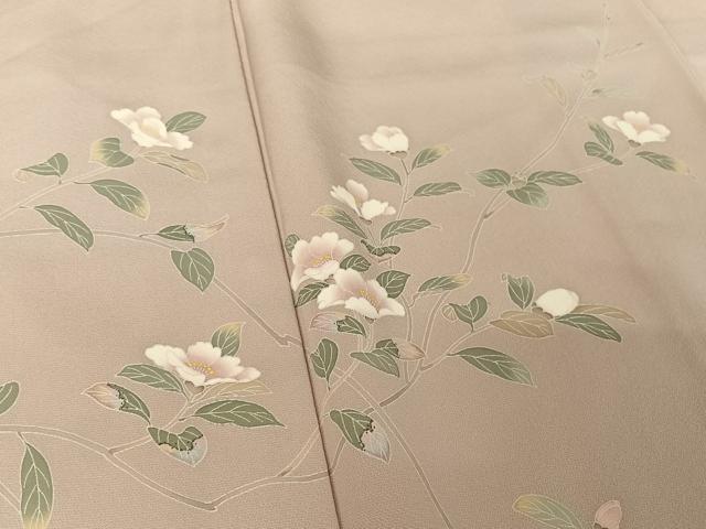 平和屋着物●訪問着　友禅　作家物　枝花文　銀座おゝぎ屋扱い　正絹　逸品　AABA5006np