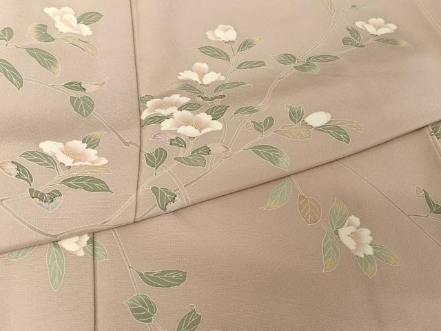 平和屋着物●訪問着　友禅　作家物　枝花文　銀座おゝぎ屋扱い　正絹　逸品　AABA5006np