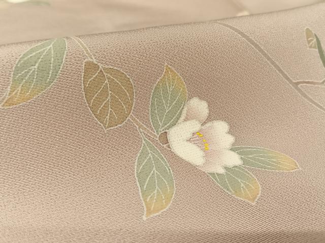 平和屋着物●訪問着　友禅　作家物　枝花文　銀座おゝぎ屋扱い　正絹　逸品　AABA5006np