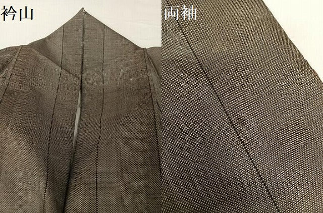 平和屋着物●本場大島紬　カタス9マルキ　葡萄蔦の葉文　正絹　逸品　AABA5007np