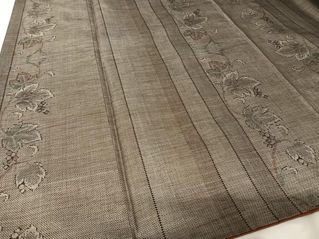 平和屋着物●本場大島紬　カタス9マルキ　葡萄蔦の葉文　正絹　逸品　AABA5007np
