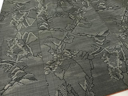 平和屋着物●本場大島紬 カタス7マルキ 風景文 正絹 逸品 AABA5019np