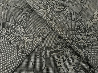 平和屋着物●本場大島紬 カタス7マルキ 風景文 正絹 逸品 AABA5019np
