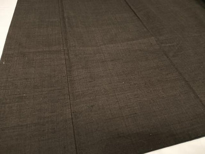 平和屋着物●男性 紬 アンサンブル 色無地 赤墨色 正絹 逸品 AABA5024np