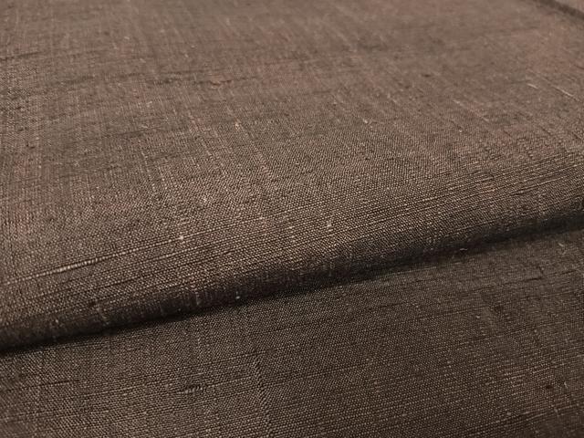 平和屋着物●男性 紬 アンサンブル 色無地 赤墨色 正絹 逸品 AABA5024np