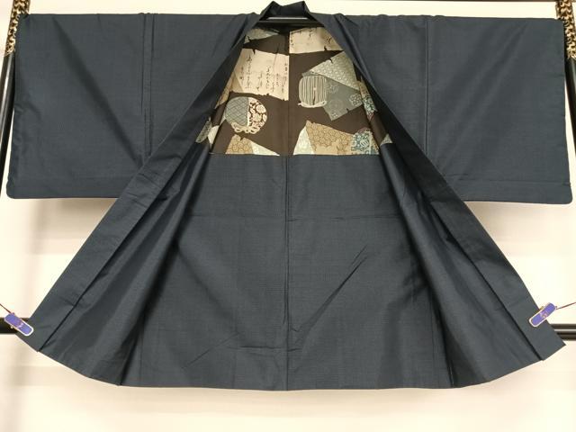 平和屋着物●男性　本場村山大島紬　アンサンブル　亀甲文様　正絹　逸品　AABA5028np