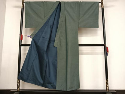 平和屋着物●男性　本場大島紬　アンサンブル　亀甲絣　正絹　逸品　AABA5031np