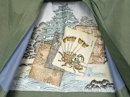 平和屋着物●男性　本場大島紬　アンサンブル　亀甲絣　正絹　逸品　AABA5031np