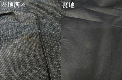 平和屋着物●男性　本場村山大島紬　亀甲文様　正絹　逸品　AABA5037np