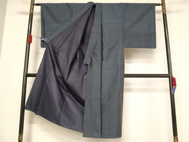 平和屋着物●男性　本場村山大島紬　亀甲文様　正絹　逸品　AABA5037np