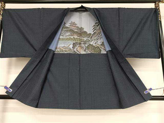 平和屋着物●男性 本場大島紬 アンサンブル 100亀甲 総詰め 正絹 逸品 AABA5040np