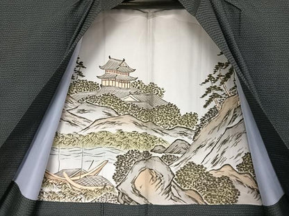 平和屋着物●男性 本場大島紬 アンサンブル 100亀甲 総詰め 正絹 逸品 AABA5040np