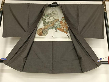 平和屋着物●男性　本場村山大島紬　アンサンブル　亀甲絣　正絹　逸品　AABA5041np