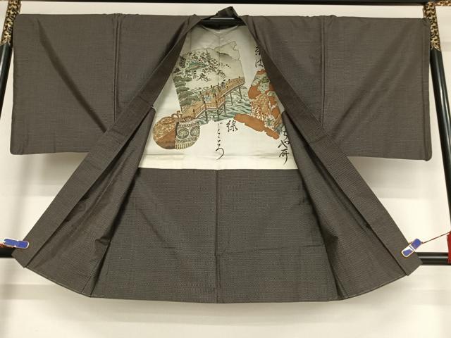 平和屋着物●男性　本場村山大島紬　アンサンブル　亀甲絣　正絹　逸品　AABA5041np