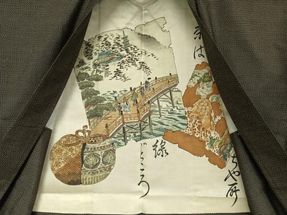 平和屋着物●男性　本場村山大島紬　アンサンブル　亀甲絣　正絹　逸品　AABA5041np
