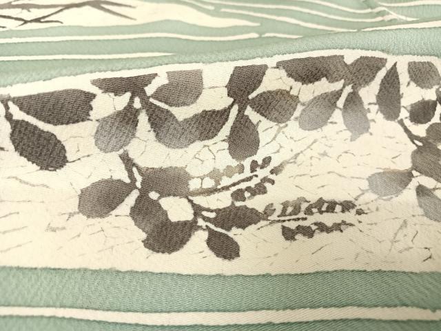 平和屋着物●訪問着 草花シルエット 正絹 逸品 AABA5048np