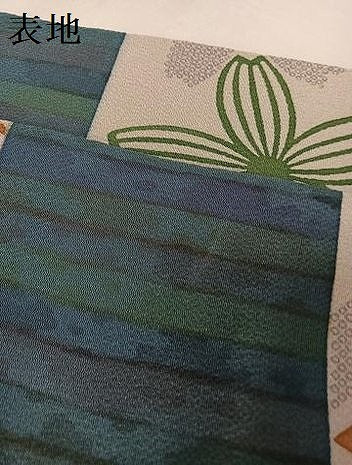 平和屋着物●上質な小紋 市松花文 鬼しぼ縮緬 正絹 逸品 AABA5056np